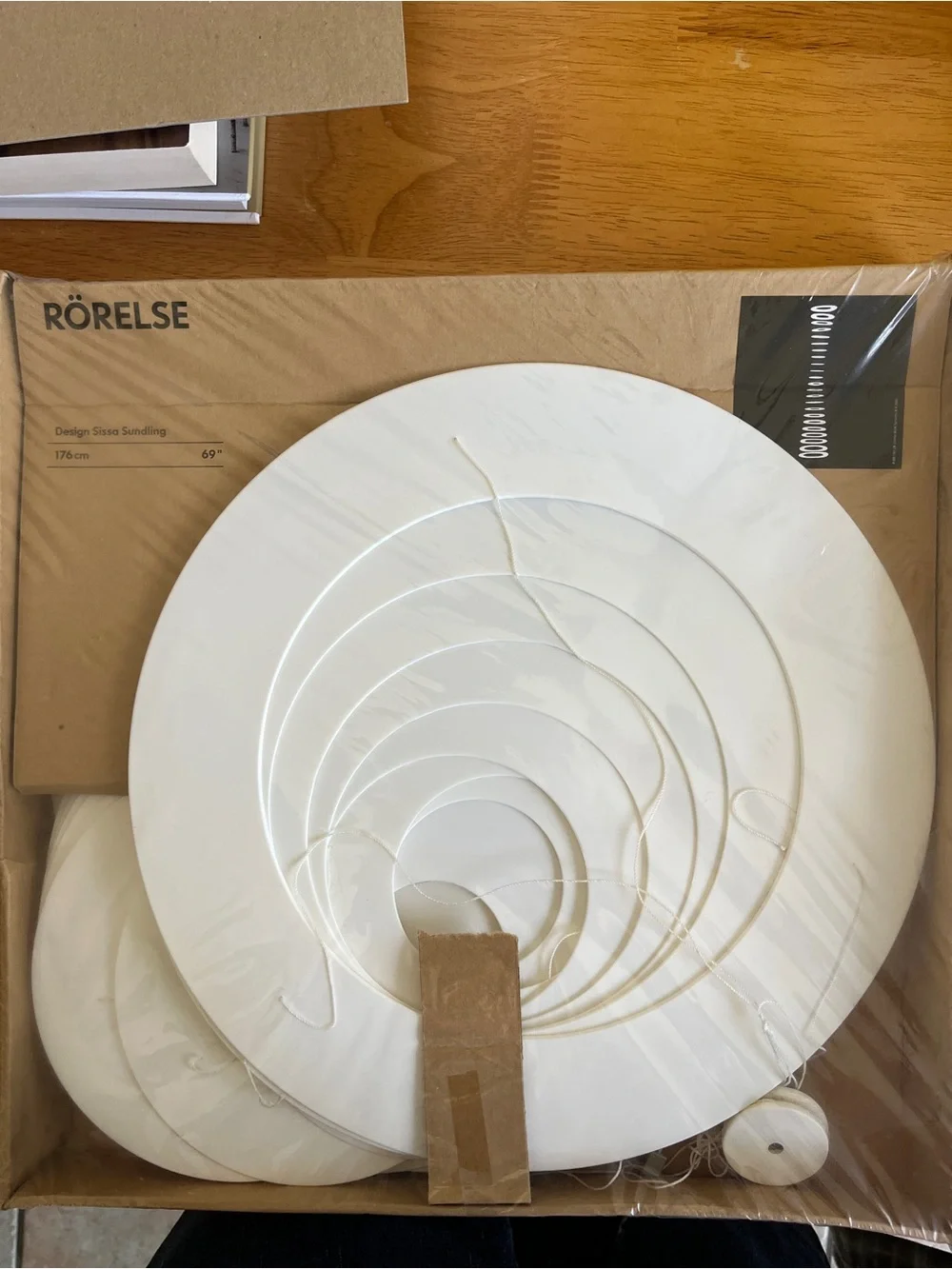 IKEA RÖRELSE White Spiral Hanging Mobile